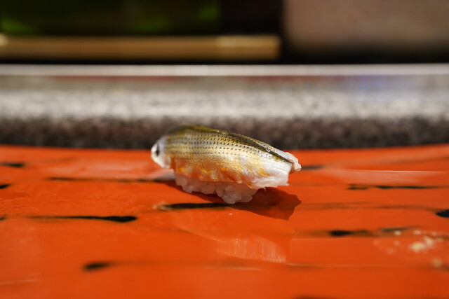 Suehiro Zushi: Sushi-Theke und der Original-Maguro-Hagashi — 3